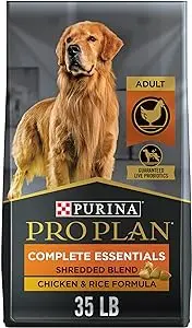 Purina Pro Plan High Protein Dog Food With Probiotics for Dogs, Shredded Blend Beef & Rice Formula - 35 lb. Bag