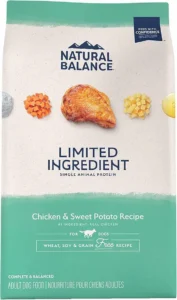 Natural Balance Limited Ingredient Adult Grain Free-Dry Dog Food, Chicken & Sweet Potato Recipe, 4 Pounds